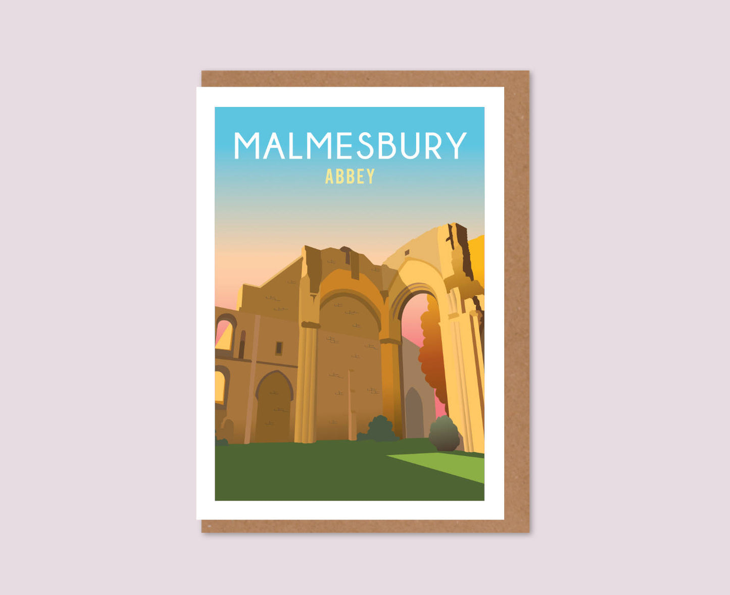 Malmesbury Abbey Arch Greeting Card Design