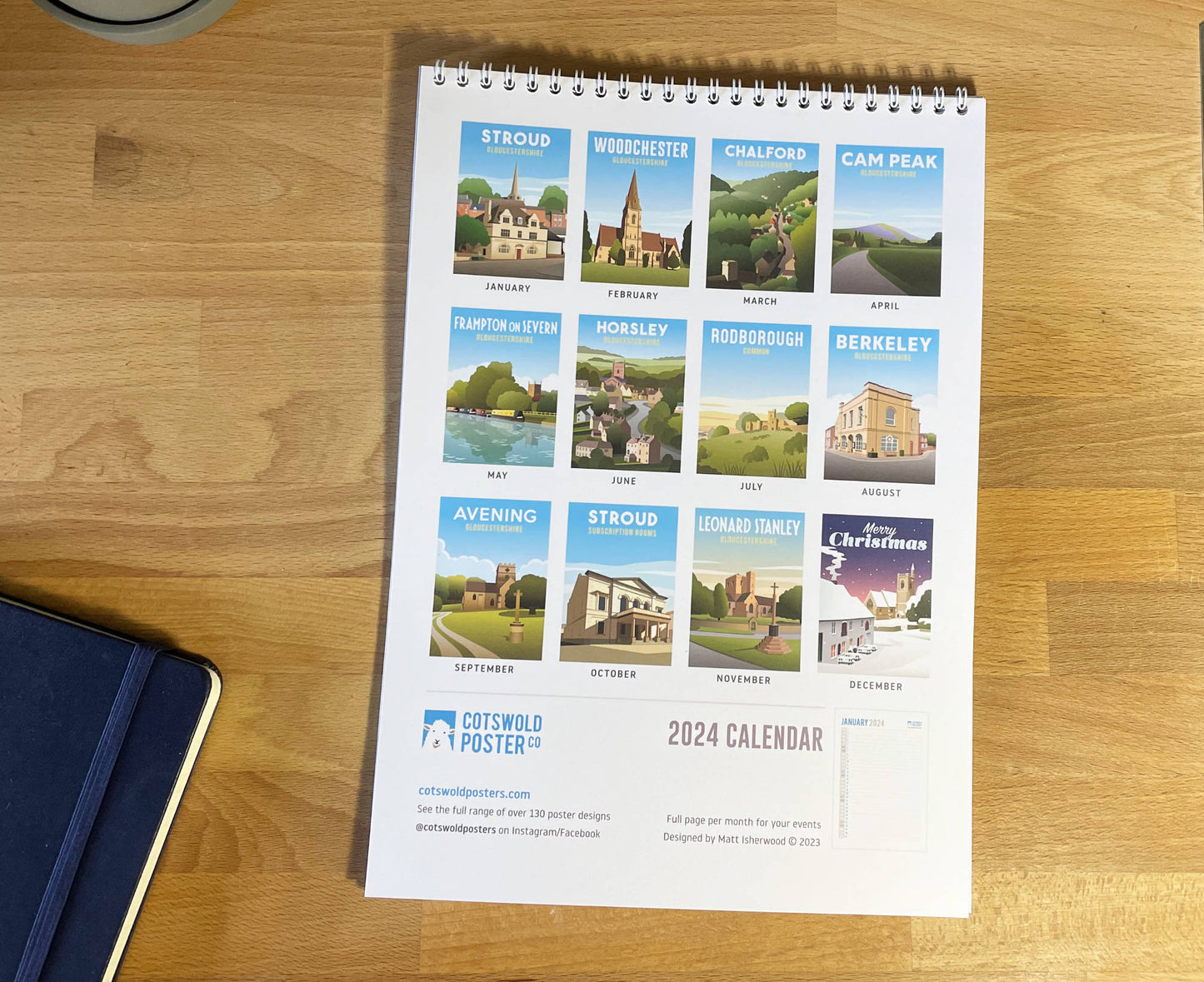 Stroud 2024 calendar back cover