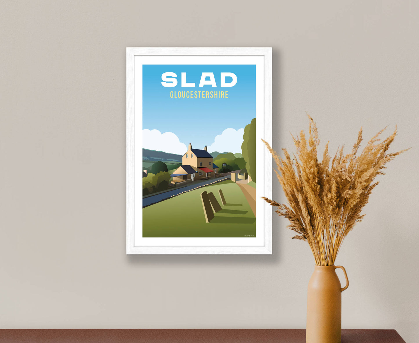 Slad Poster in white frame