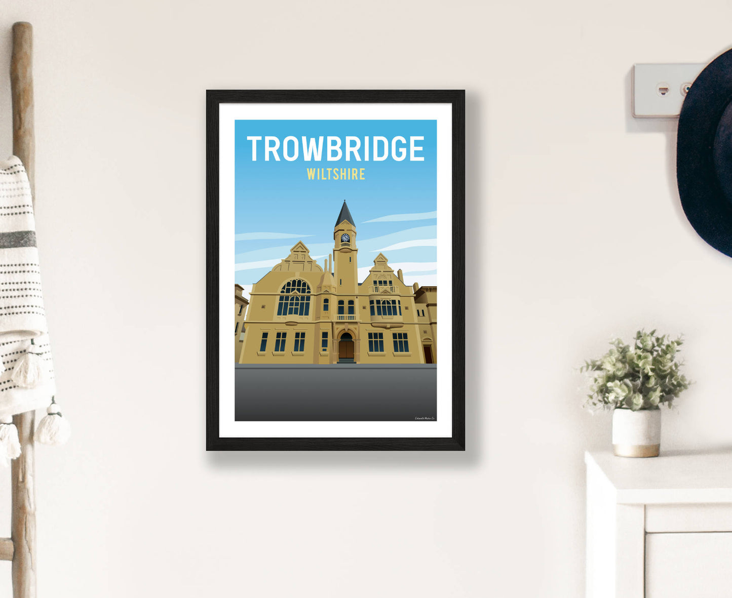 Trowbridge Poster in black frame