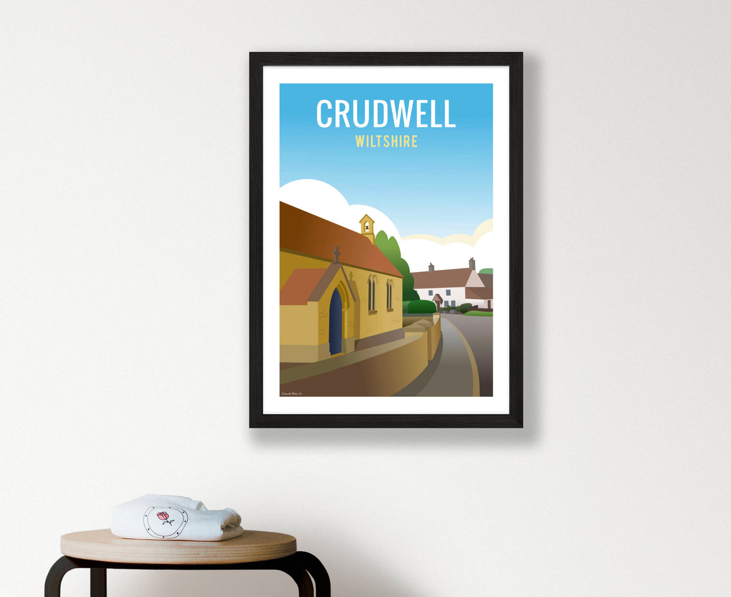 Crudwell Poster in black frame