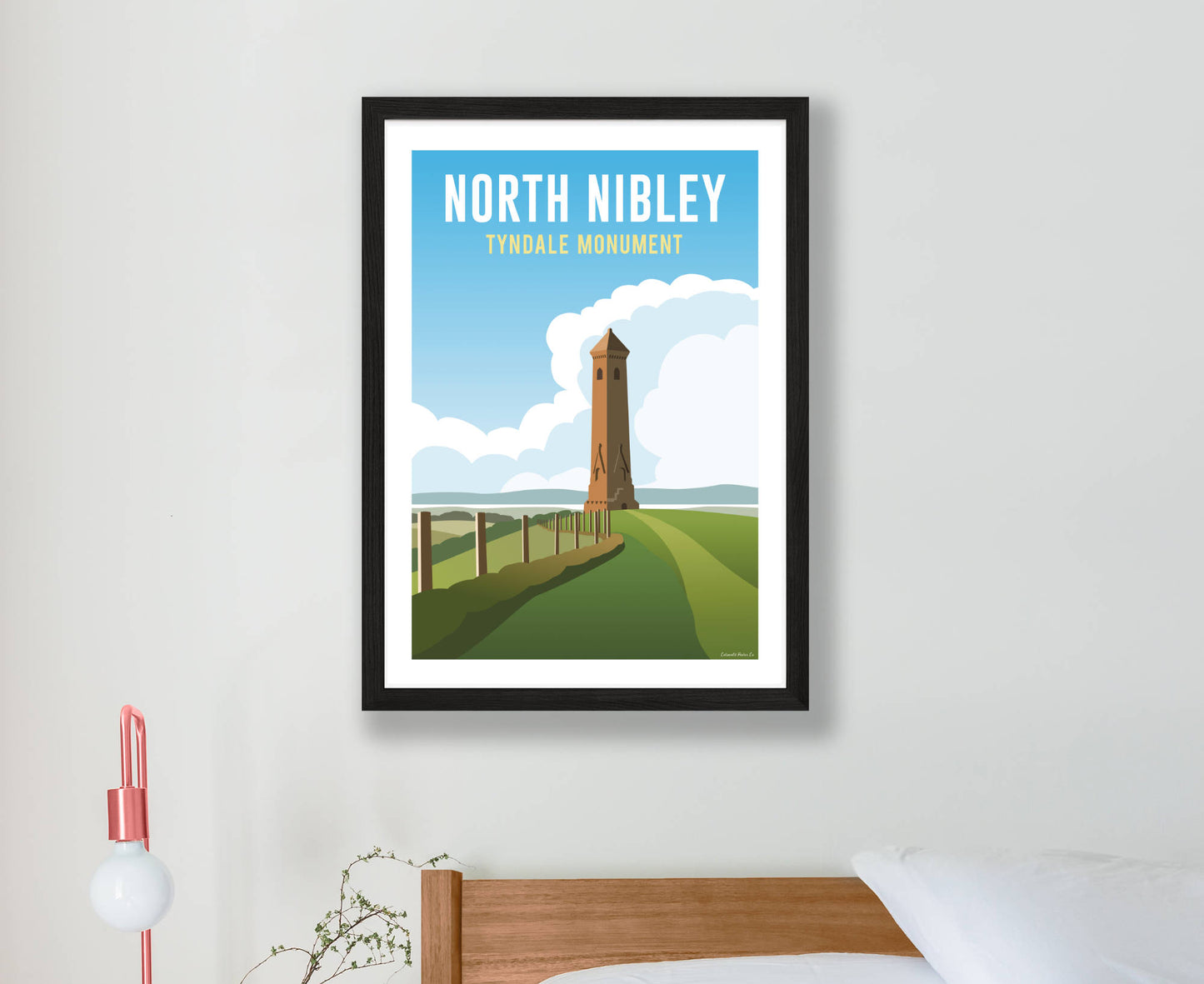 Tyndale Monument Poster in black frame