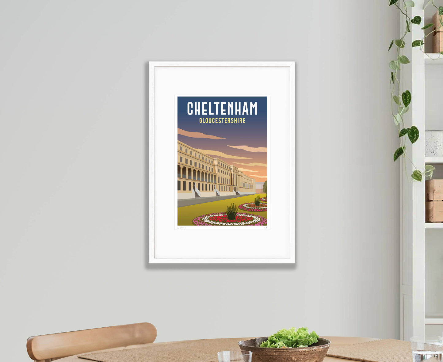 Cheltenham Promenade Sunset Poster framed home decor