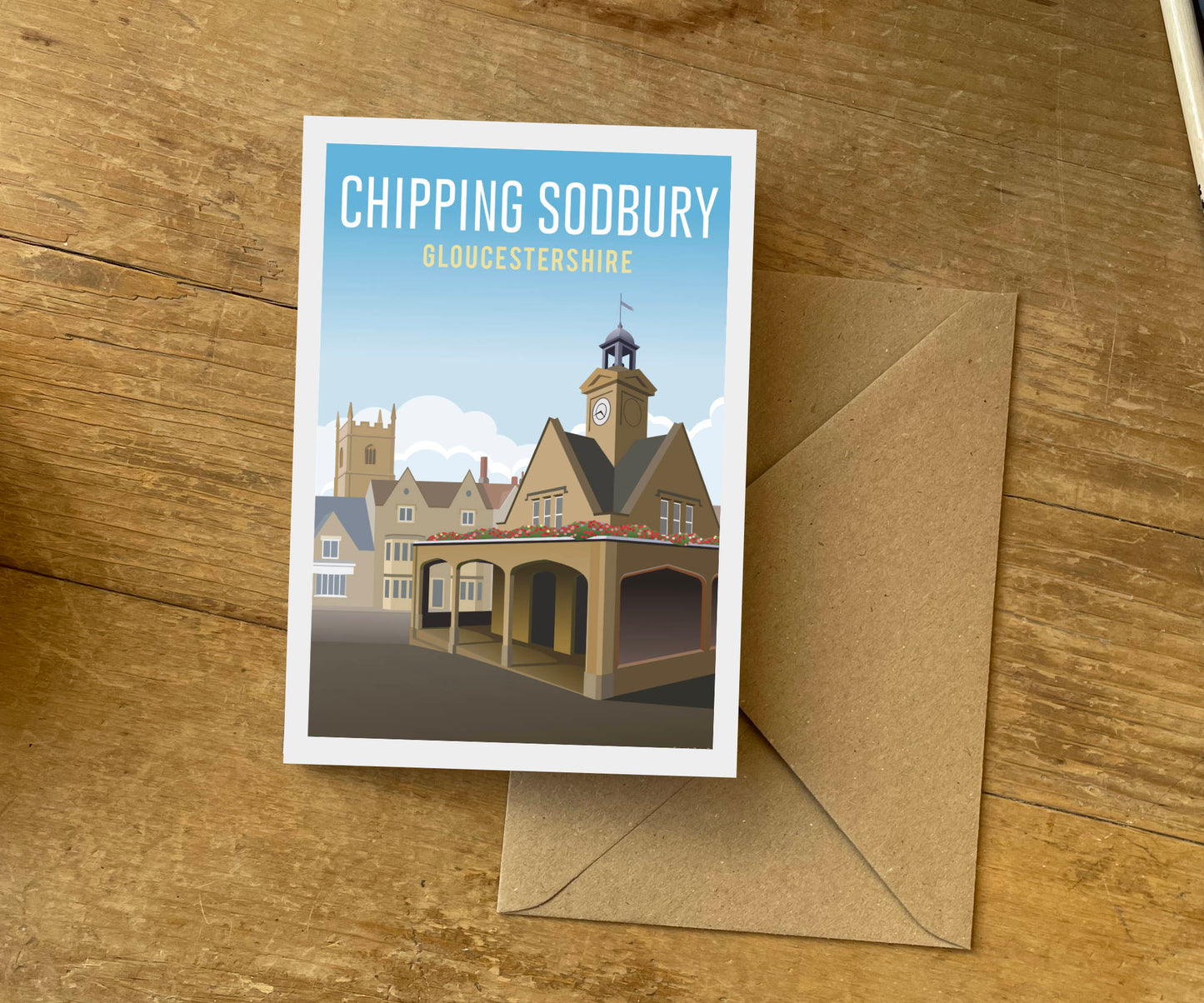 Chipping Sodbury Greeting Card Clock Tower