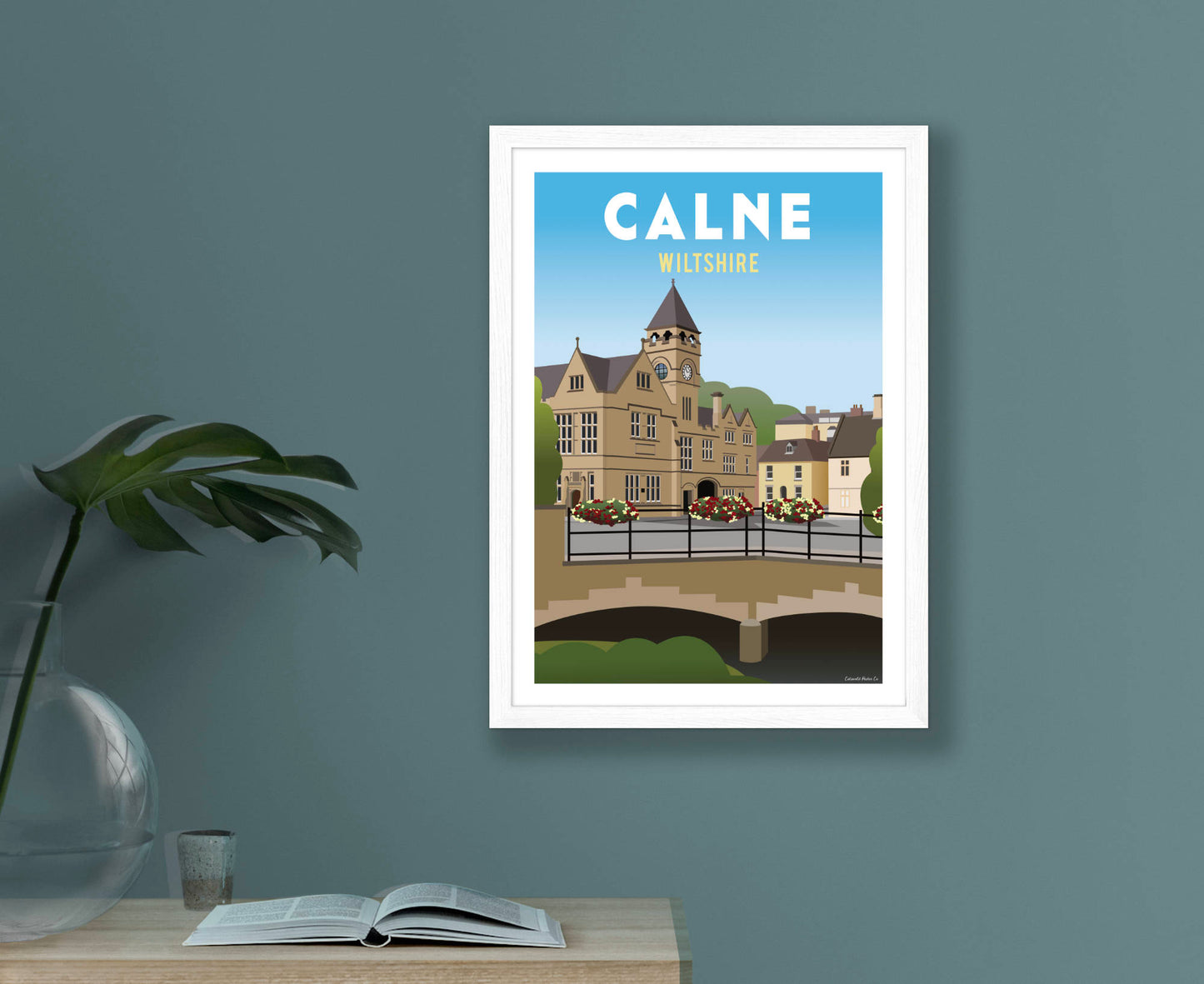 Calne Poster Print in white frame