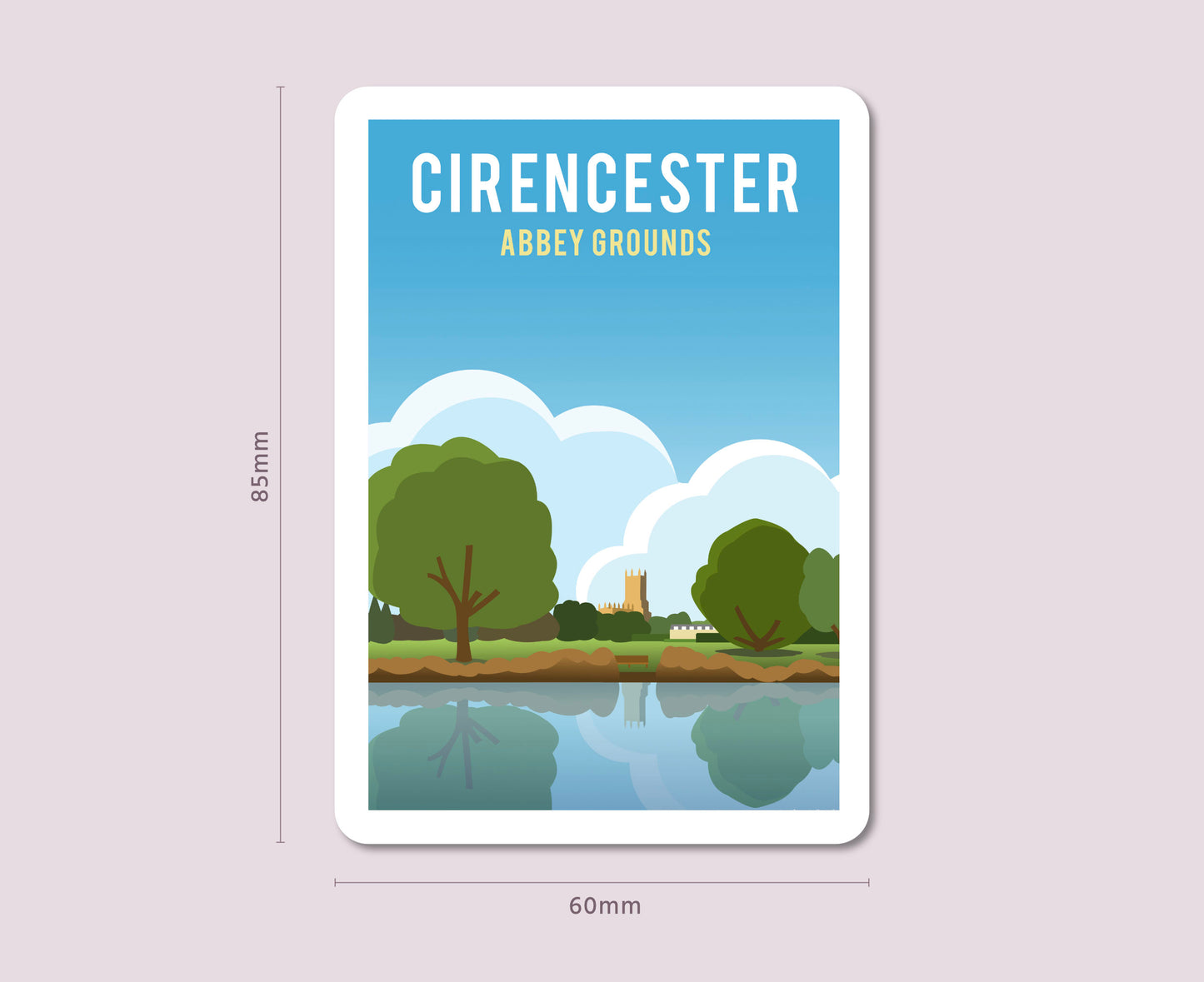 Cirencester Abbey Grounds Fridge Magnet