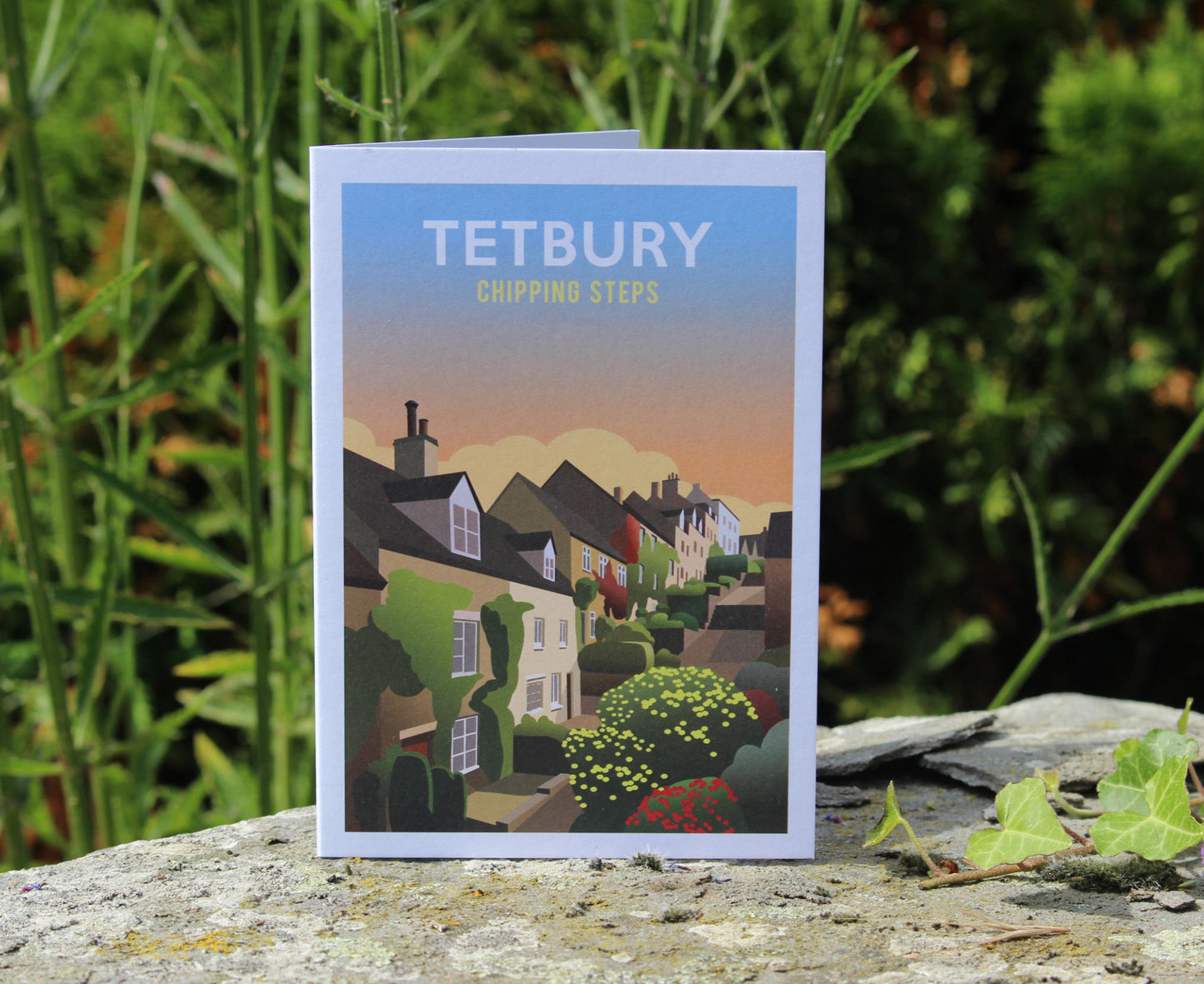 Tetbury Chipping Steps Greeting Card standing up