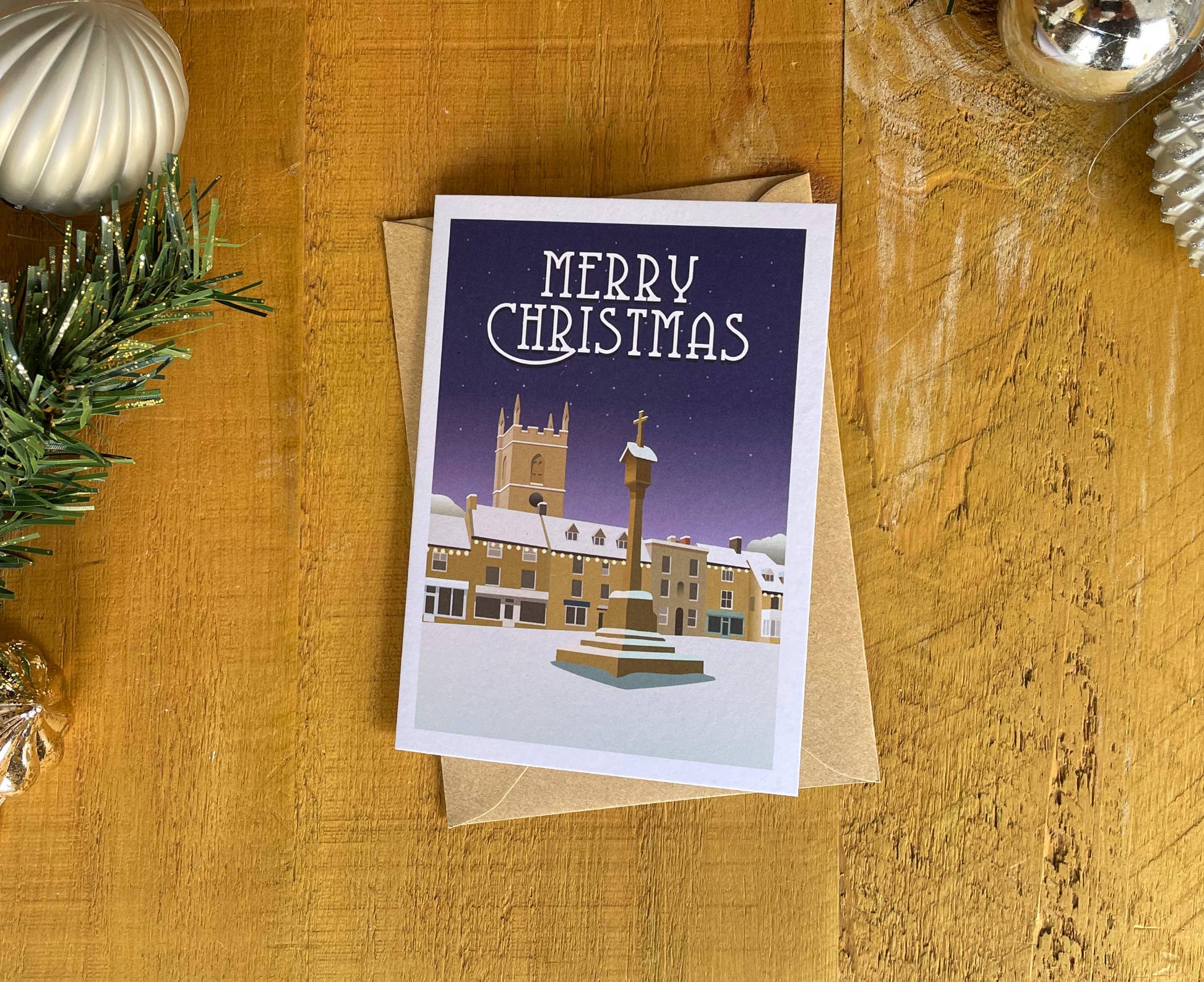 Stow on the Wold Christmas card with envelope