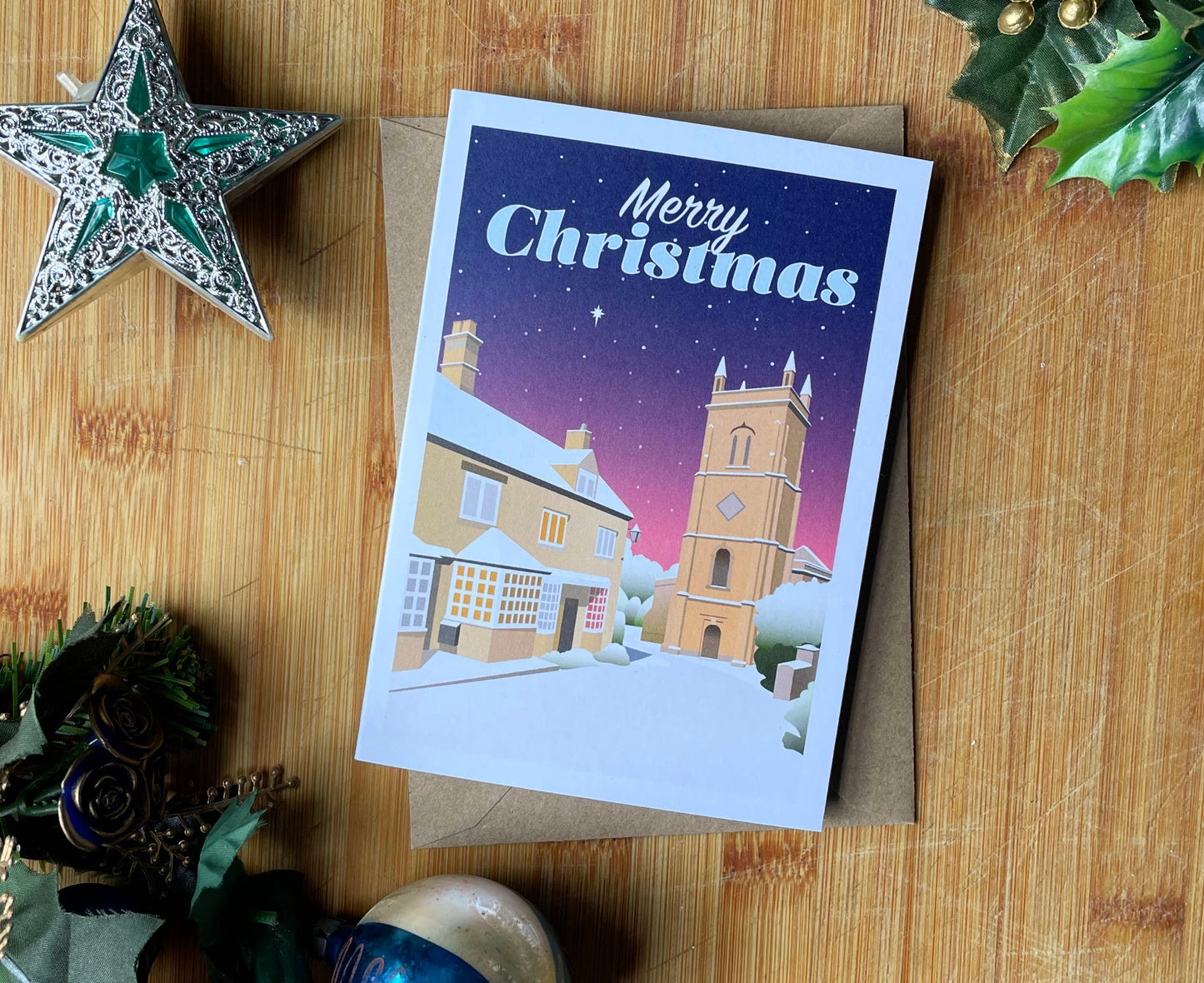Blockley Christmas Card Art