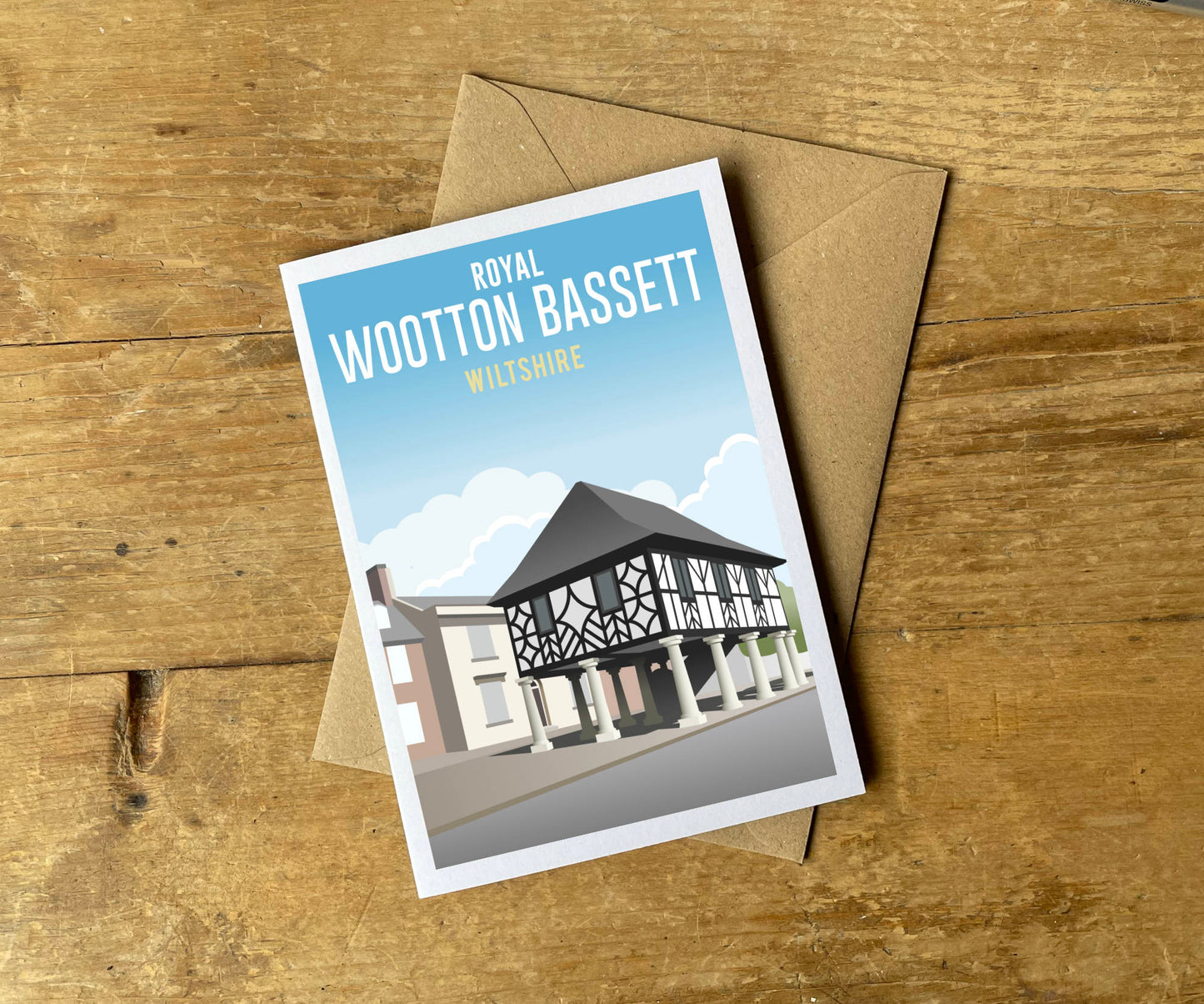Royal Wootton Bassett Greeting Card vintage style