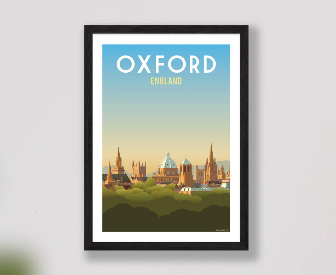 Framed poster of Oxford