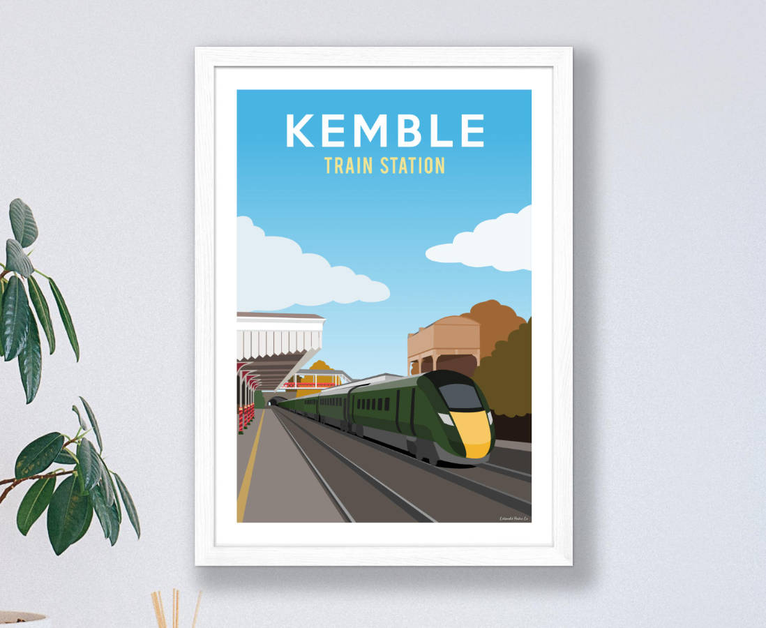 Kemble train station poster print