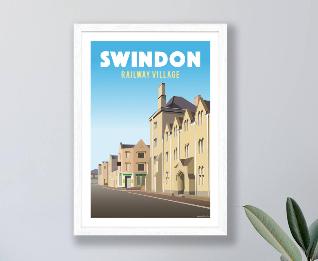 Framed poster of Swindon