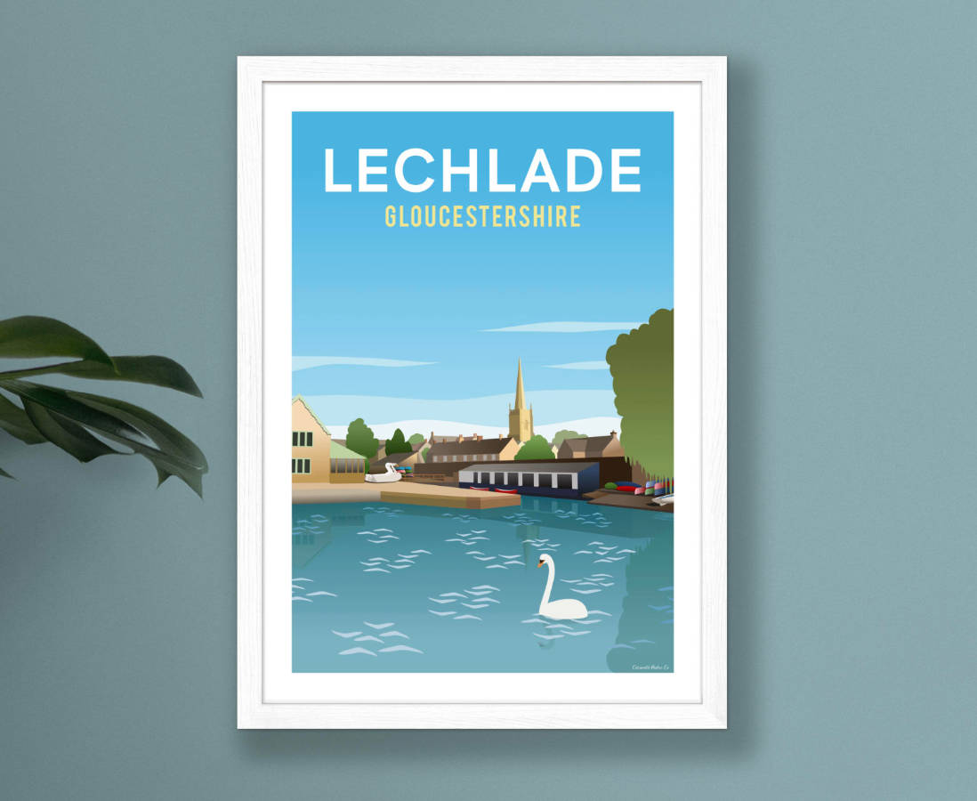 Lechlade poster print framed