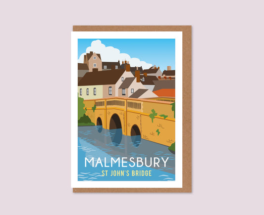 Malmesbury St John's Bridge Greeting Card