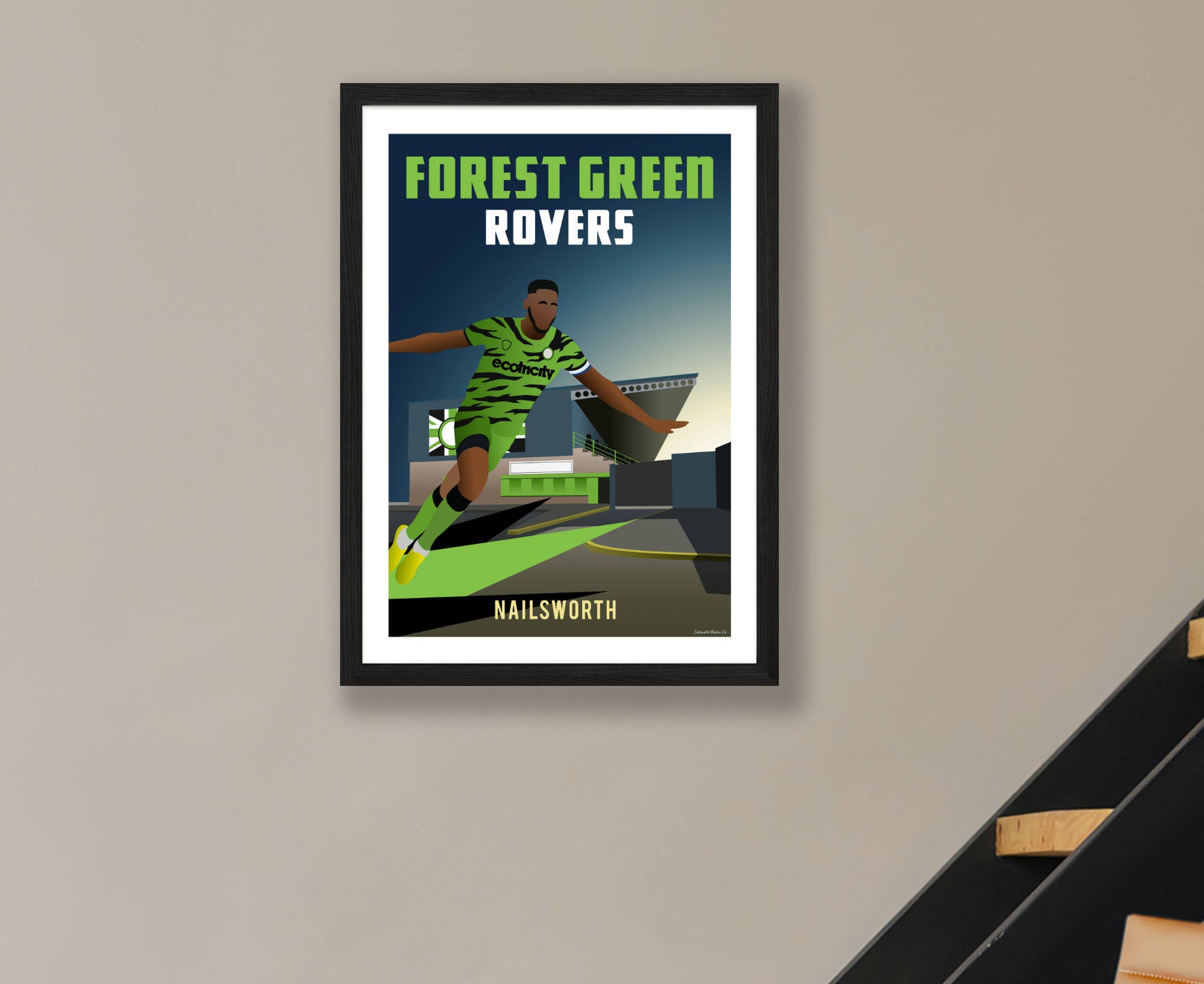 Forest Green Rovers Poster in black frame
