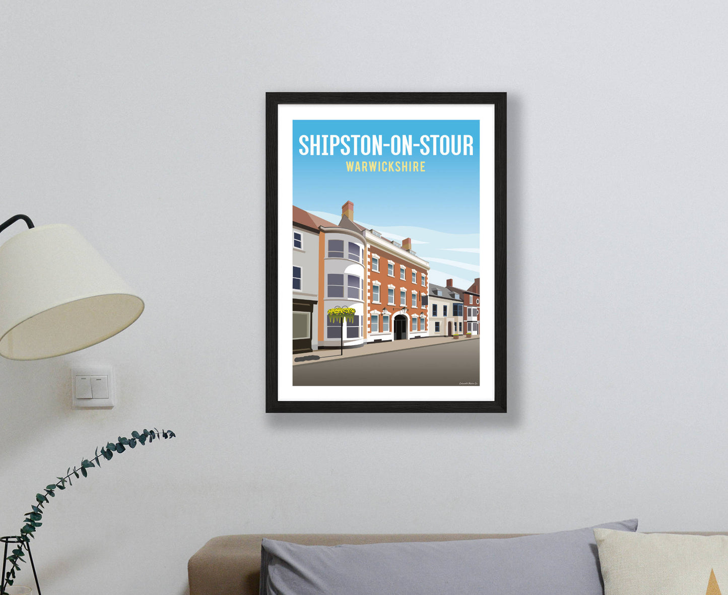 Shipston-on-Stour Poster in black frame