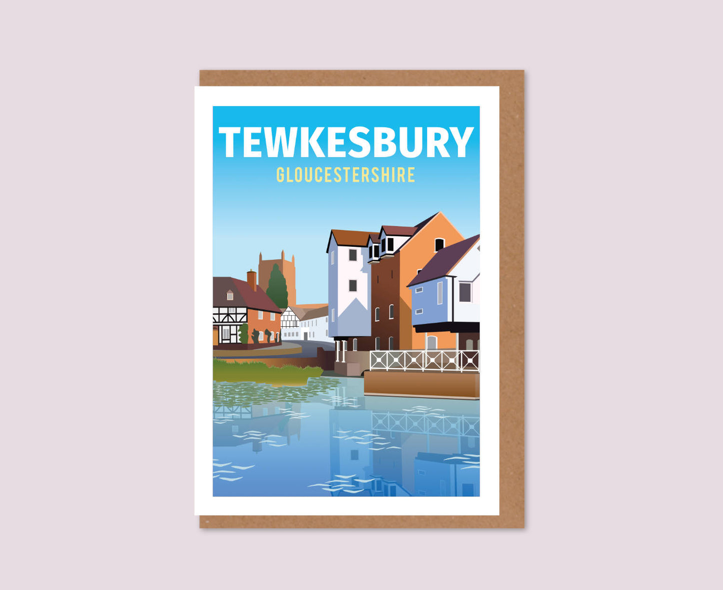 Tewkesbury Mill Greeting Card design