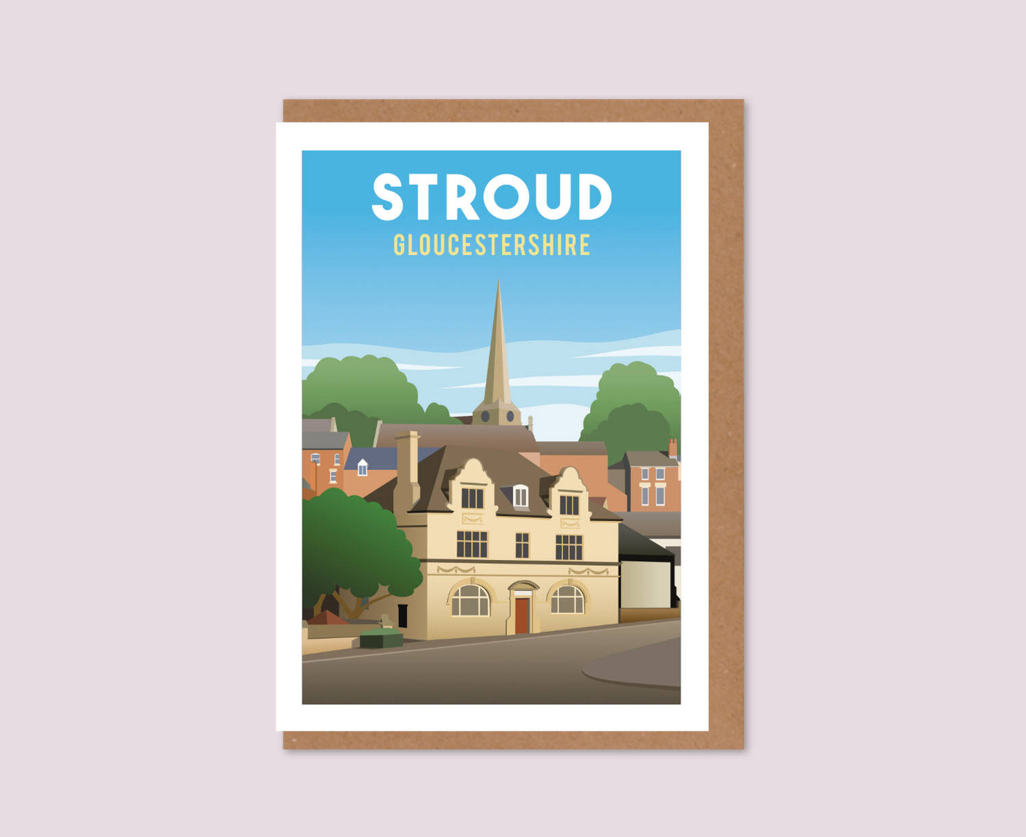 Stroud Town Greeting Card Railway Style