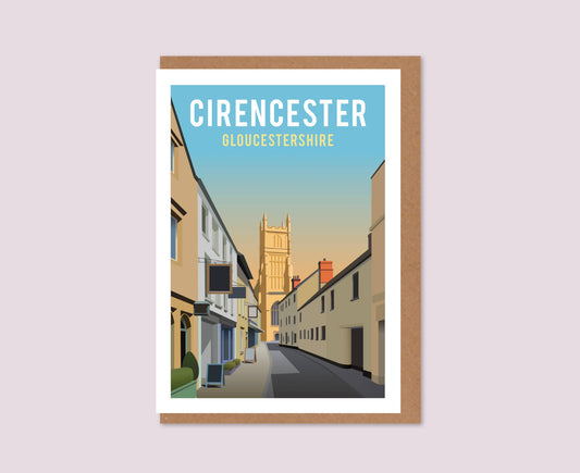 Cirencester Black Jack Street Greeting Card Design