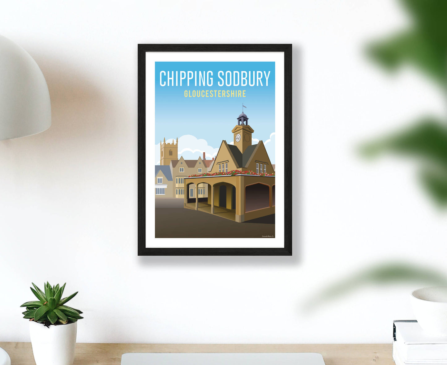 Chipping Sodbury Poster in black frame