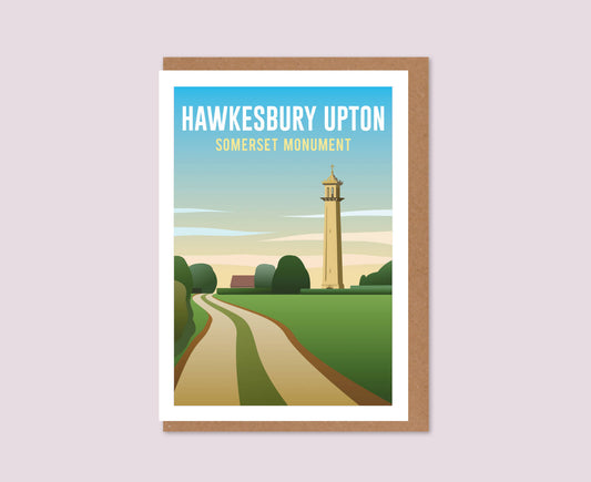 Hawkesbury Upton Somerset Monument Greeting Card