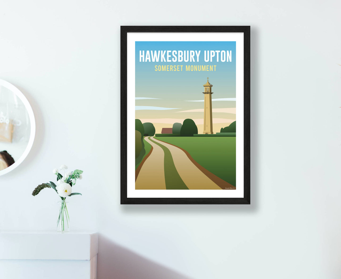 Hawkesbury Upton Poster in black frame