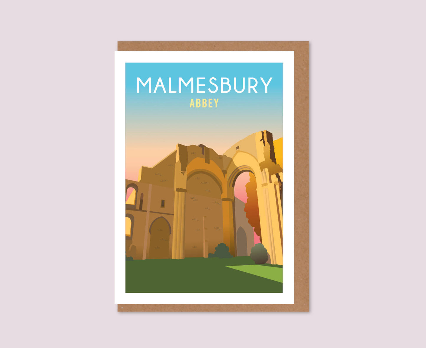 Malmesbury Abbey Arch Greeting Card Design