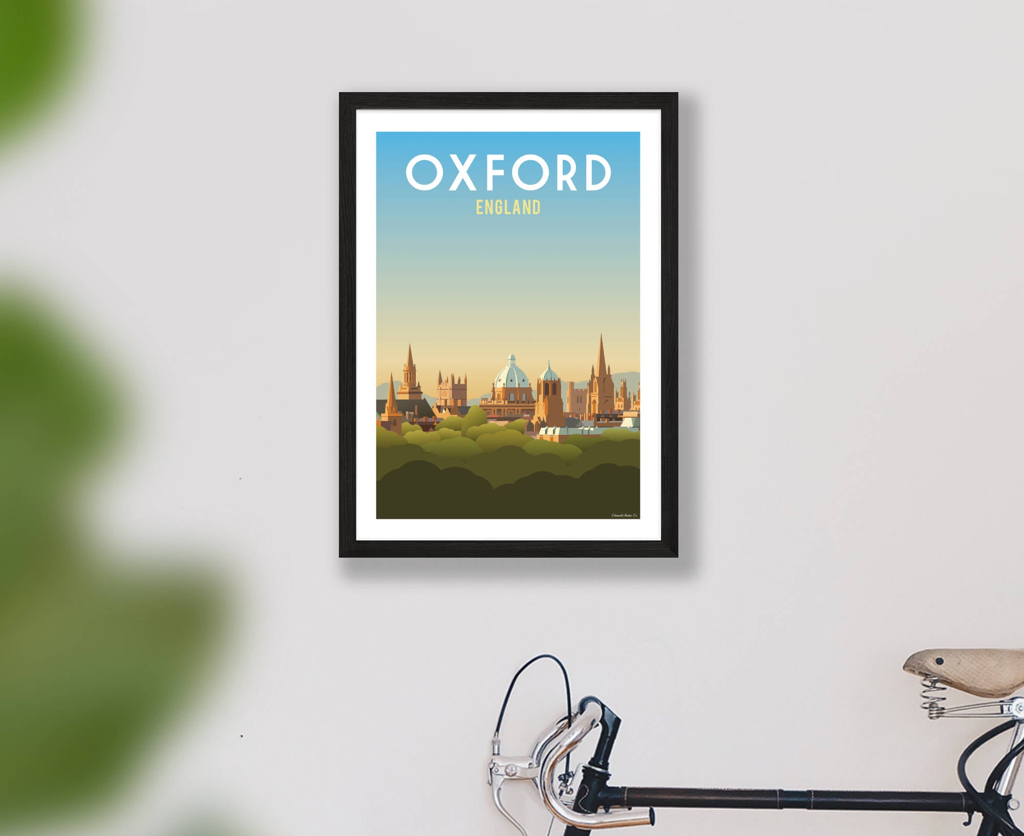 Oxford Poster Art Print – Skyline Vintage Style Spires City Buildings ...