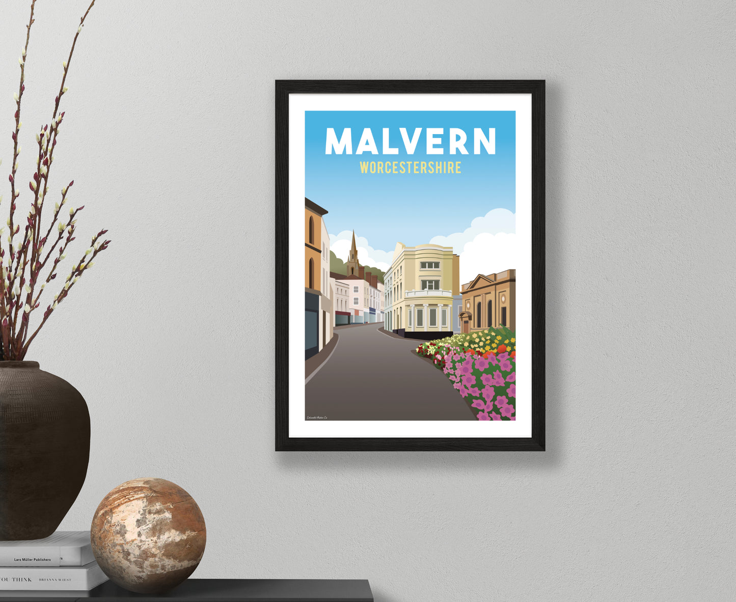 Malvern Poster in black frame