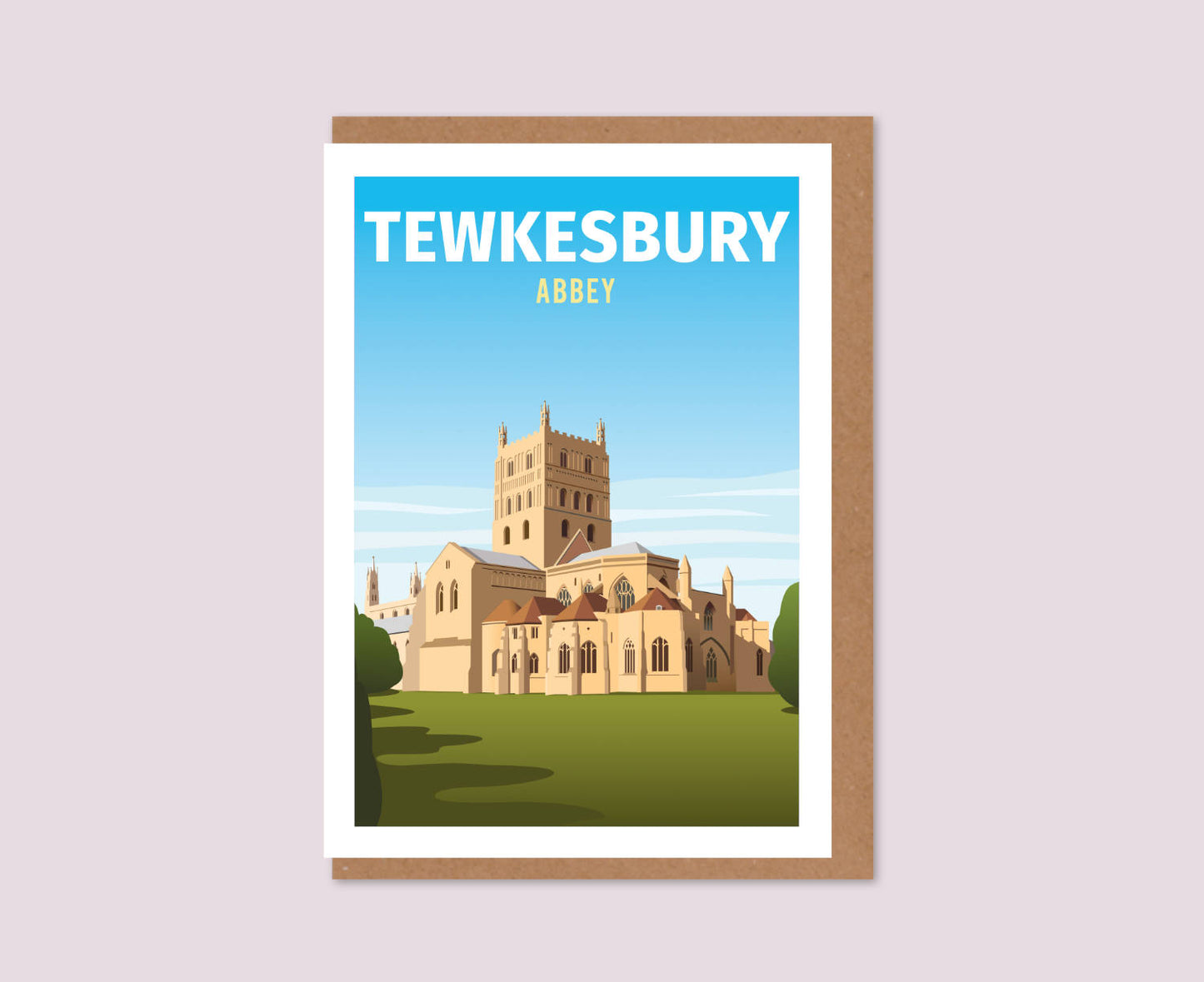 Tewkesbury Abbey greeting card design