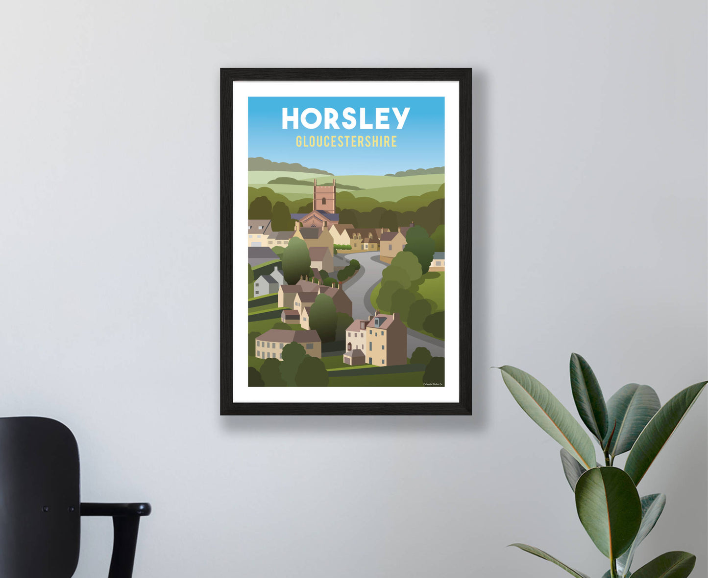 Horsley Poster in black frame