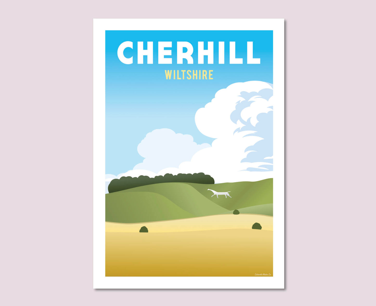Cherhill White Horse Poster Design