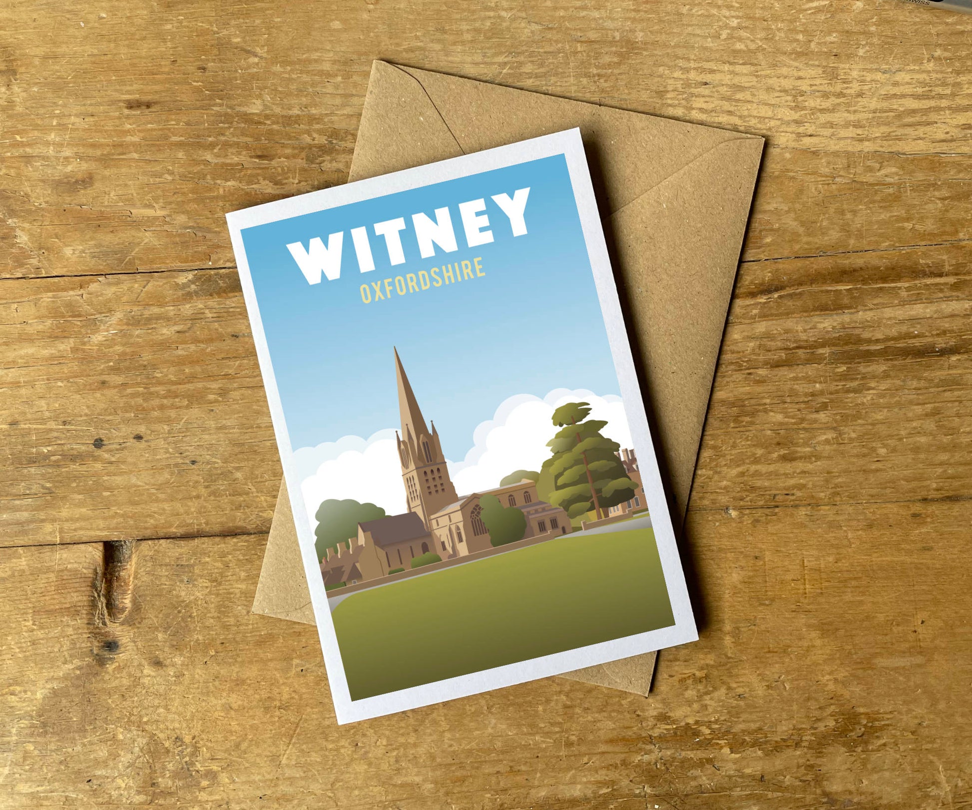 Witney Church Greeting Card with envelope