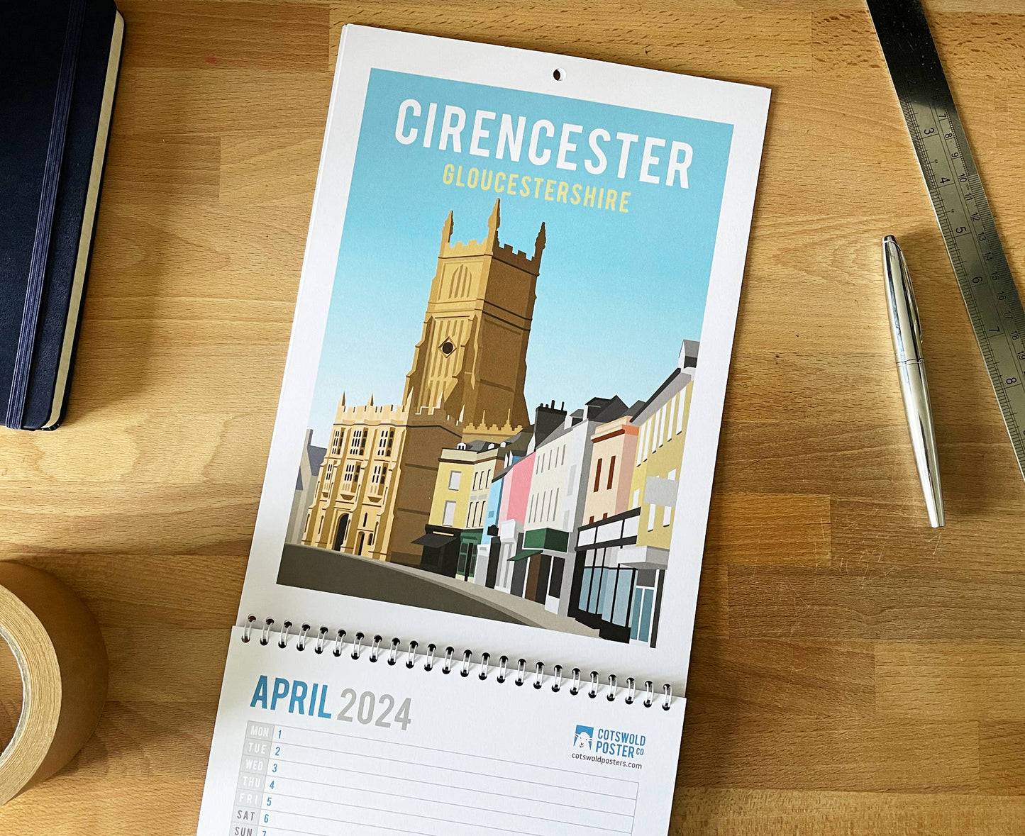 The Cotswolds 2024 Calendar Cirencester design