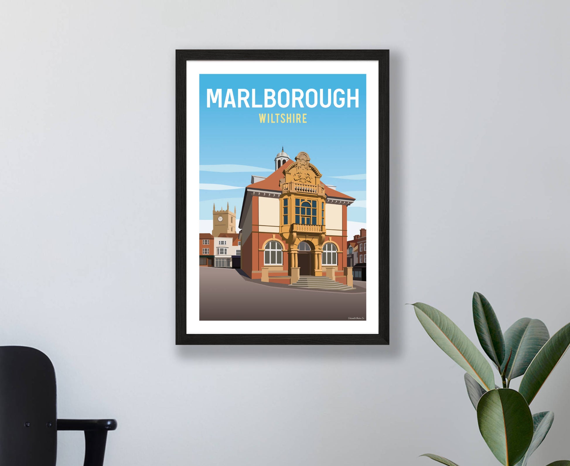 Marlborough Poster in black frame