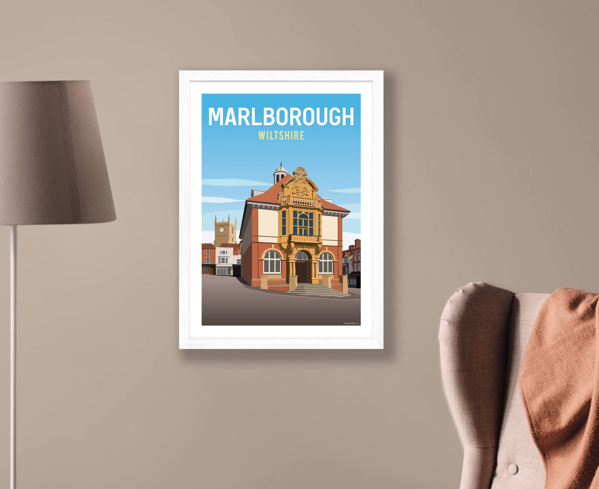 Marlborough Poster in white frame