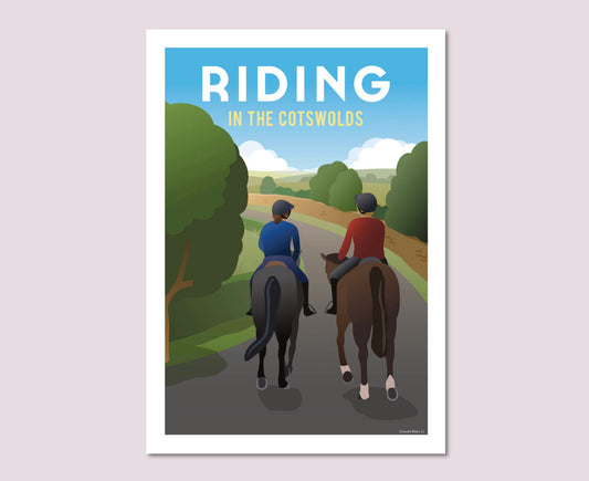 Riding In The Cotswolds Poster Design