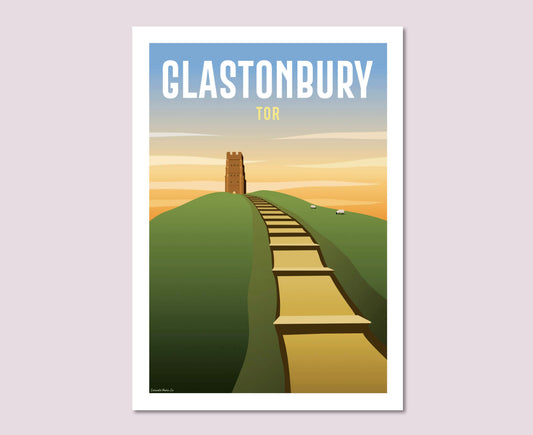Glastonbury Tor Poster design
