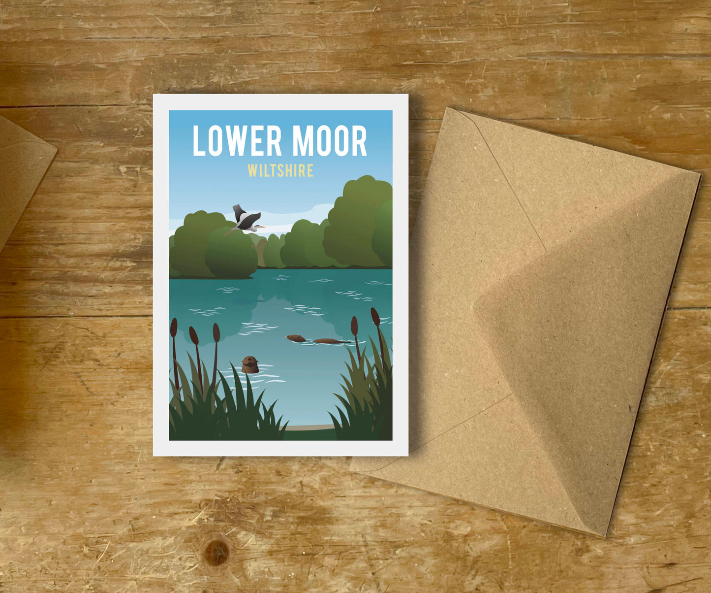 Lower Moor Greeting Card Wiltshire with envelope