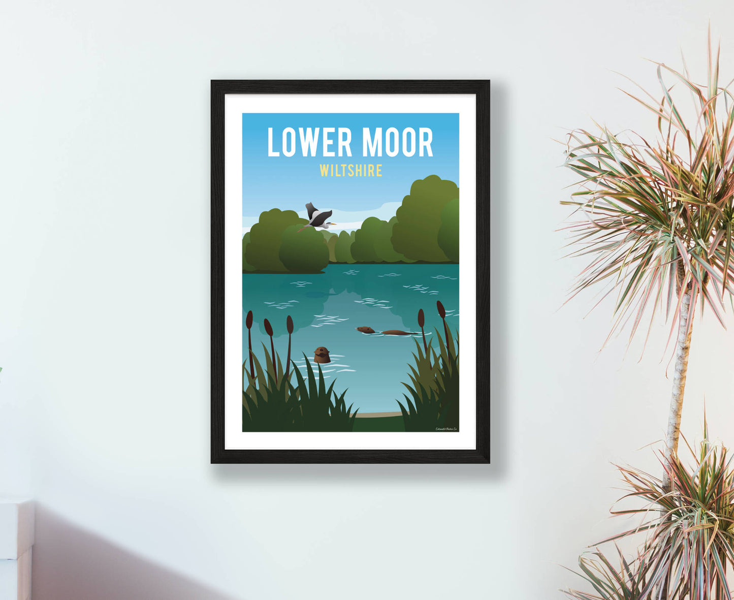 Lower Moor Lake Print in Black Frame