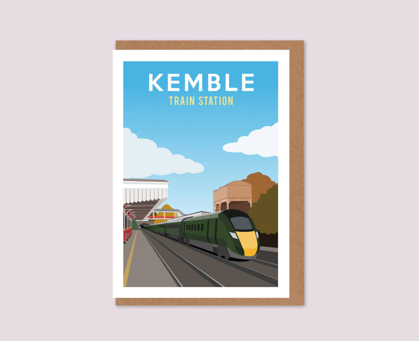 Kemble Train Station Greeting Card Design
