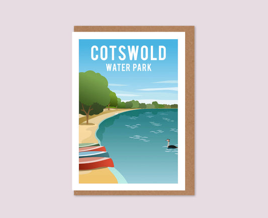 Cotswold Water Park Greeting Card Design