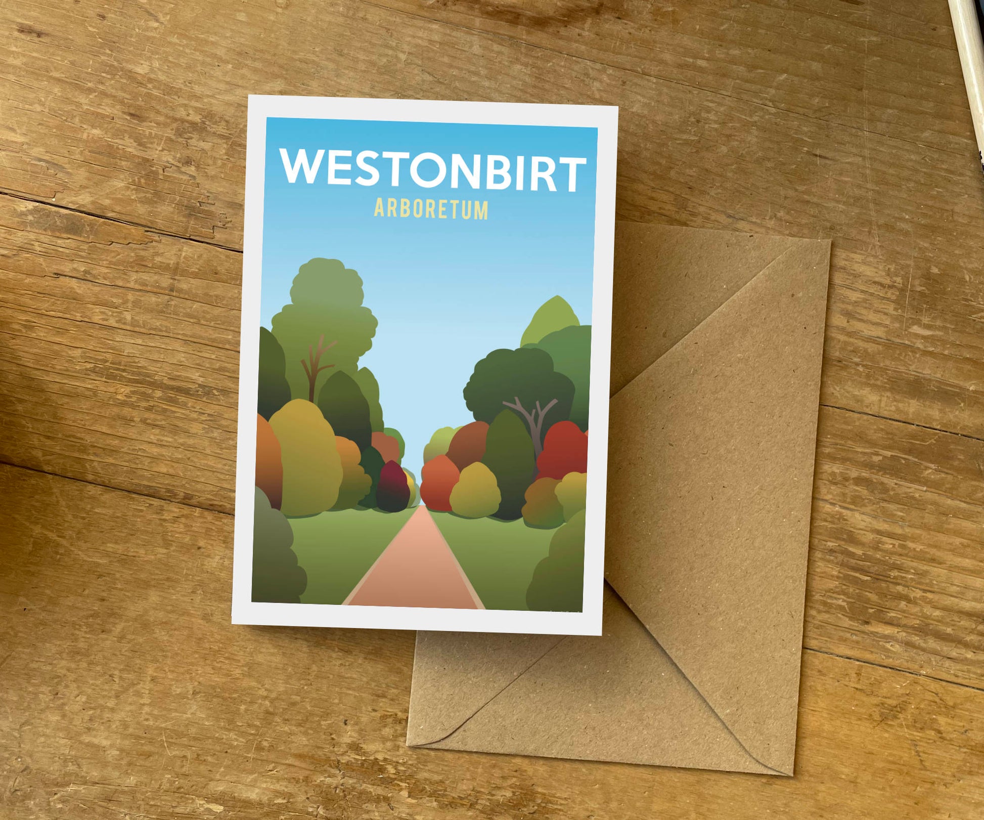 Westonbirt Arboretum Greeting Card with envelope
