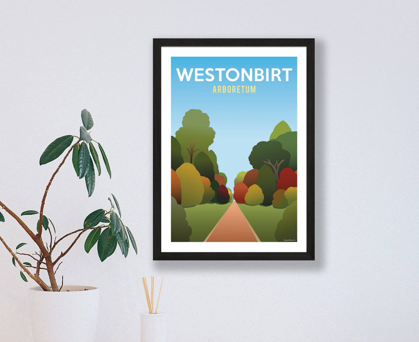 Westonbirt Arboretum Poster in black frame
