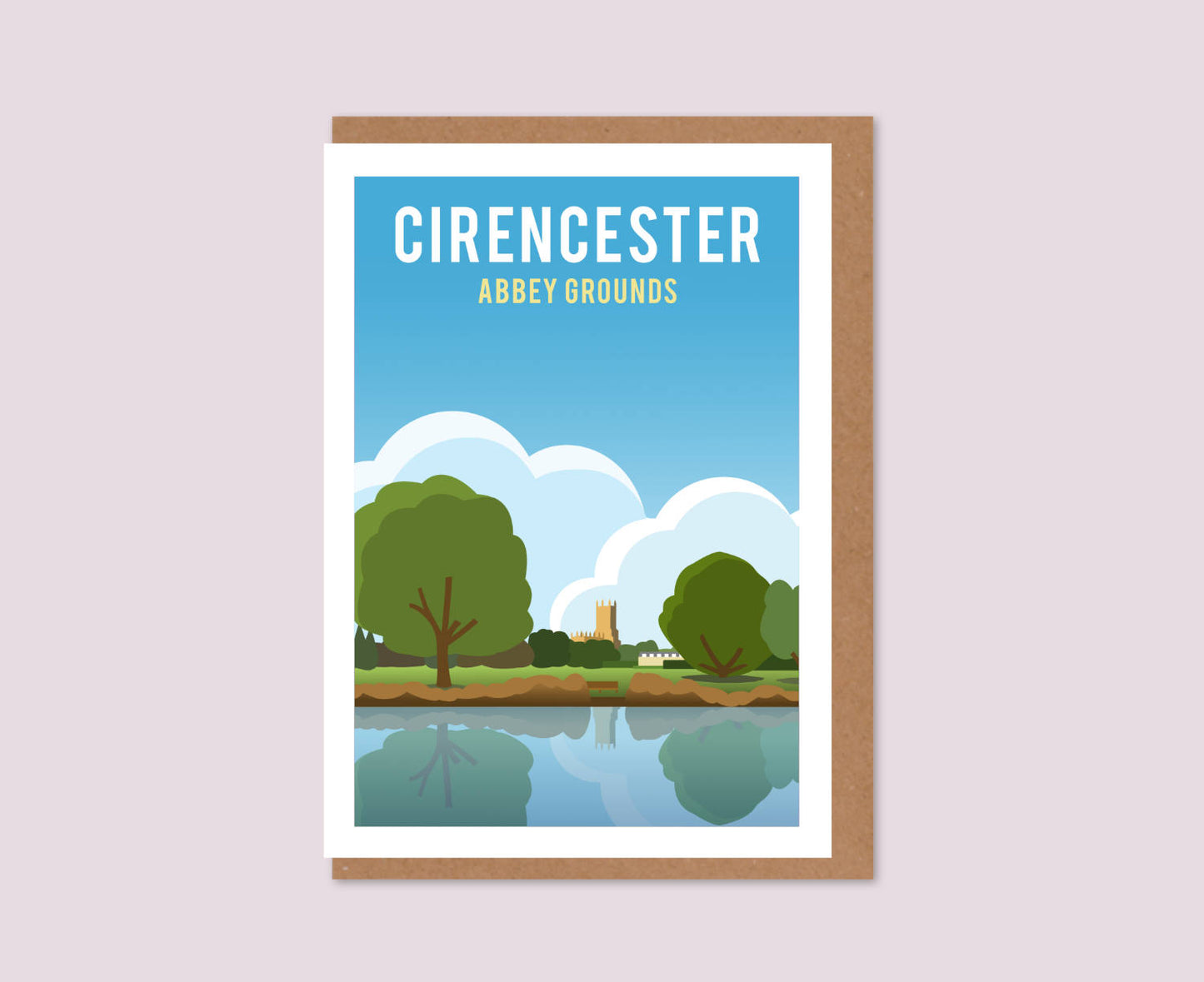 Cirencester Abbey Grounds Greeting Card Design