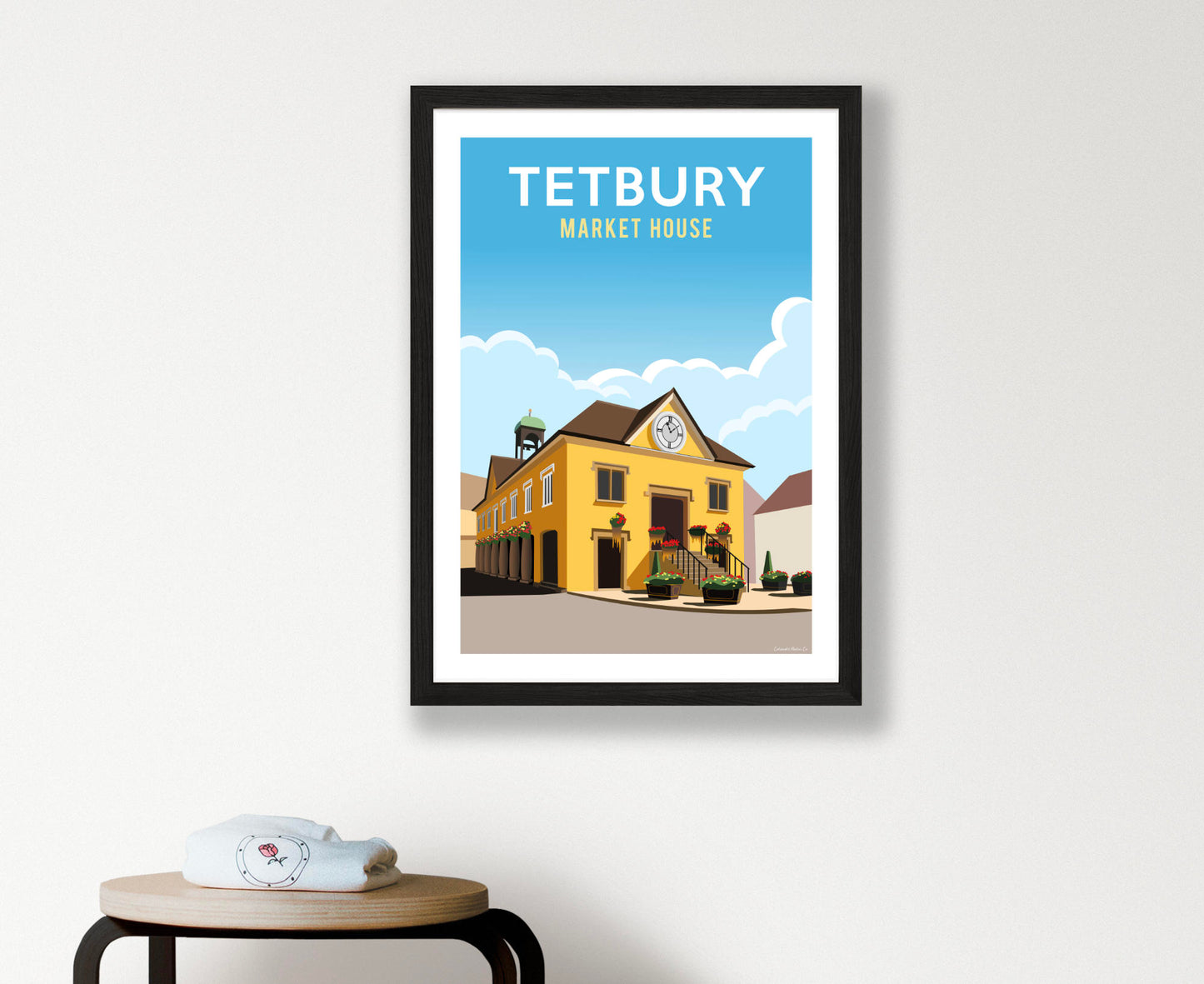 Tetbury Market House Poster in black frame