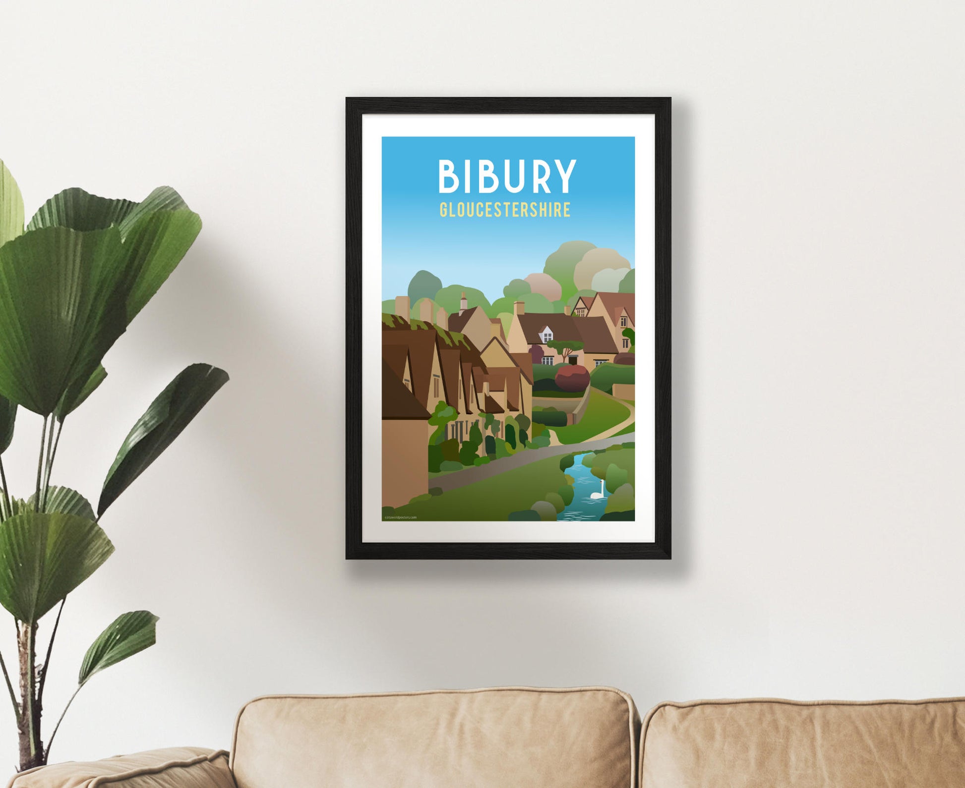 Bibury Poster in black frame
