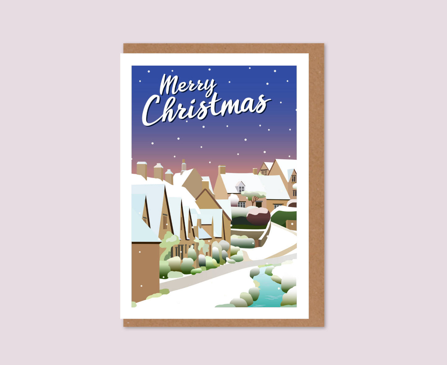 Bibury Arlington Row Christmas Card
