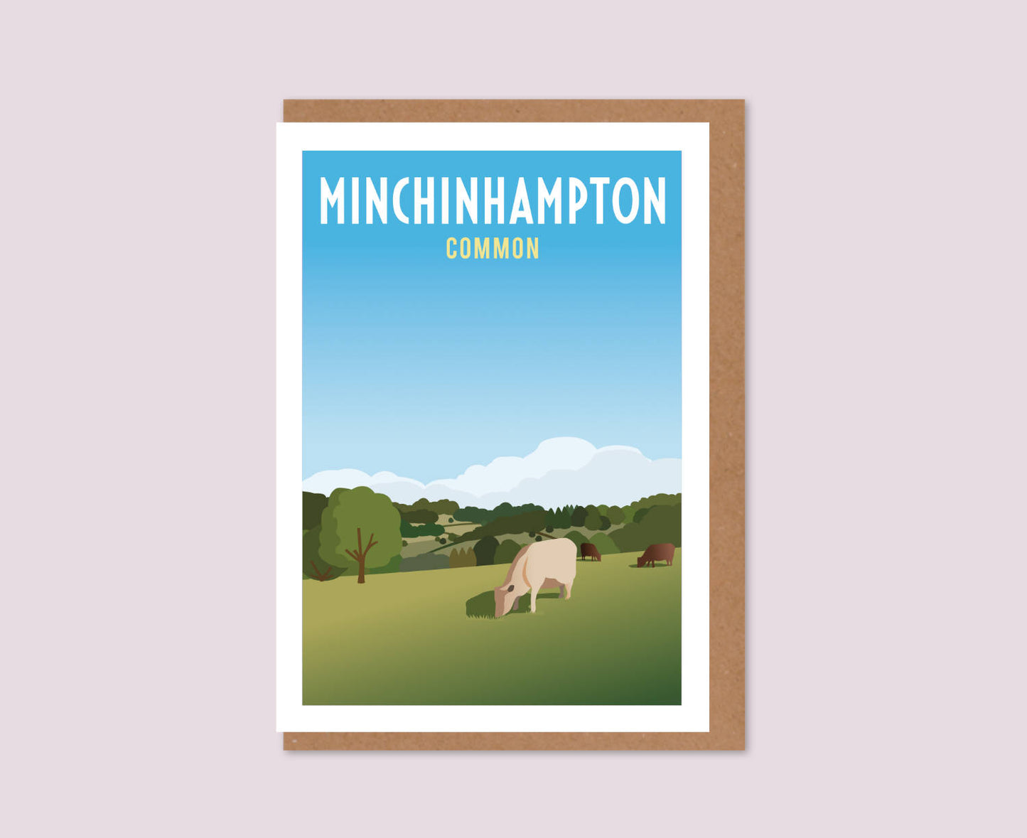 Minchinhampton Common Greeting Card design